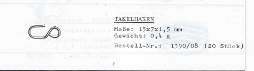 Takelhaken (20 Stück)