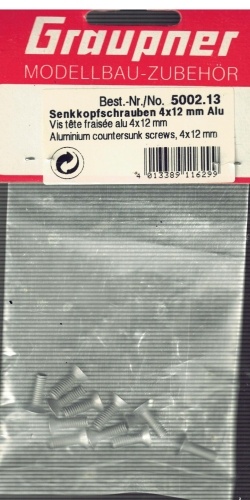 Senkkopfschrauben 4x10 mm, Alu