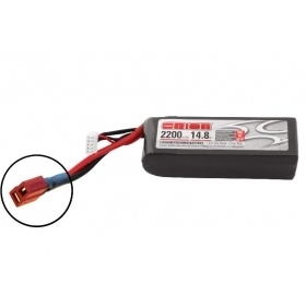 Team Orion LiPo 2200 4S 14,8V 50C Deans m. LED Kontrollllamp