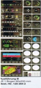 Cockpit Instrumente Dekorbogen