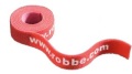 Klettband rot Aufdruck 20mm x1m