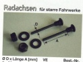Radachsen für starre Fahrwerke 30x4
