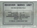 Receiver Servo Unit 27,255 MHZ