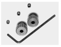 Stahl Motorritzel 24/25 Zähne 0.4 Modul